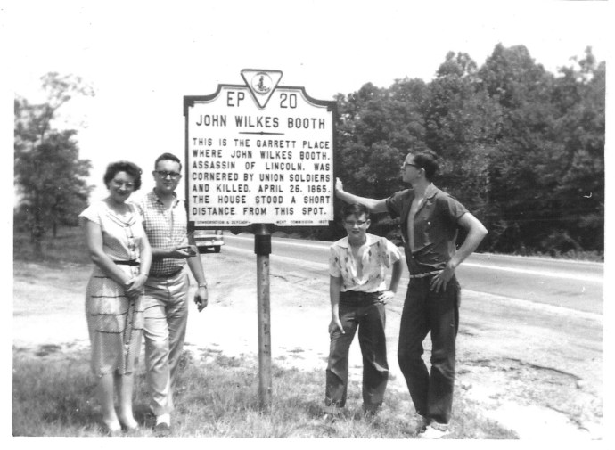 Judge Richard Hughes, far right, at the Garrett site with his mother and brothers in 1957