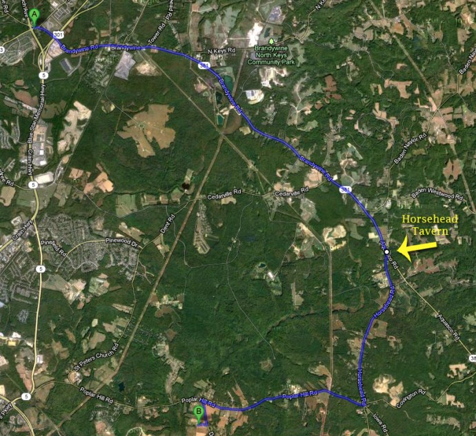 Route from TB to Mudd's via Horsehead