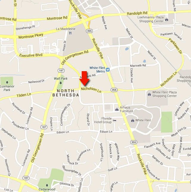 The approximate area where John Surratt was a teacher at Montrose School from 1870 - 1873.