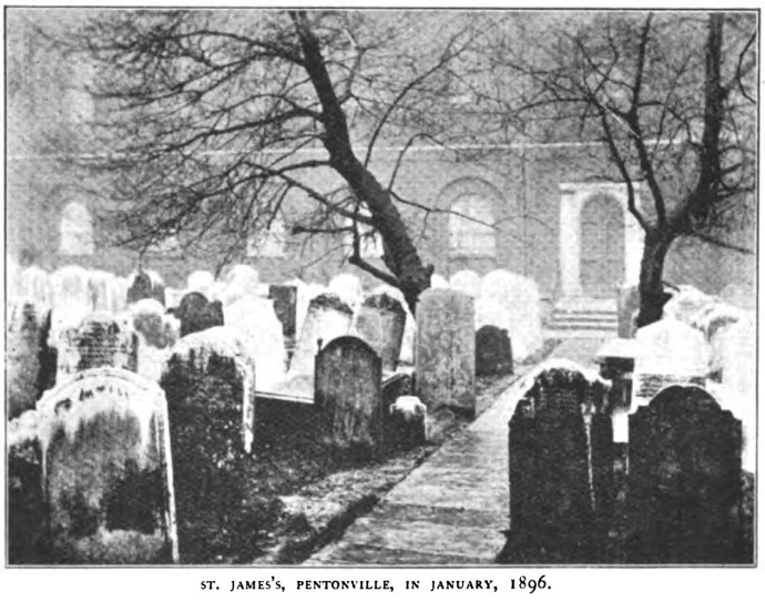 The cemetery in which Henry Byron Booth was buried.  This image was taken circa 1896, just before the cemetery was transformed into a park.