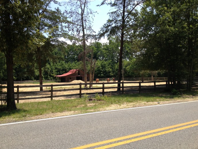 The location of Oswell Swann's house at the corner of Cracklingtown Road and Burnt Store Road near Hughesville, MD