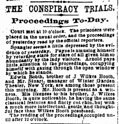 Edwin Booth at the trial