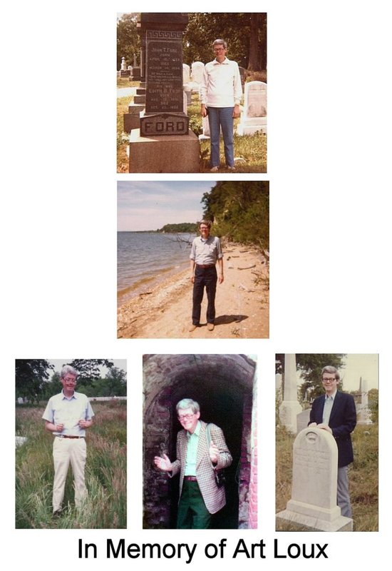 A collage of Art Loux created by his friend and fellow researcher, Betty Ownsbey.