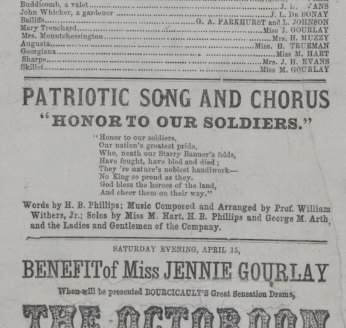 Honor to Our Soldiers Playbill excerpt