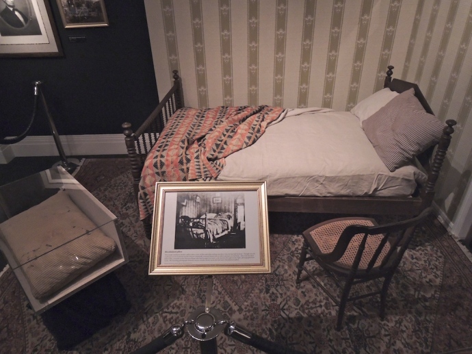 Petersen bedroom Assassination Exhibit Reagan Library