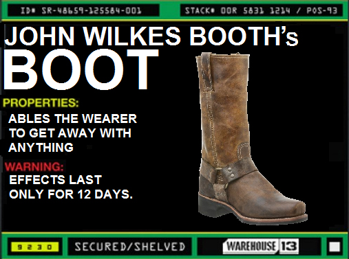 John Wilkes Booth's Boot Warehouse 13 Fan