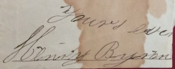 Henry Byron's signature 10-26-1834