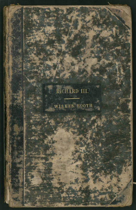 John Wilkes Booth's Richard III promptbook